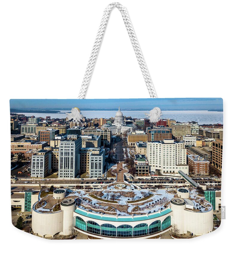2018 Weekender Tote Bag featuring the photograph I Took The Isthmus by Randy Scherkenbach