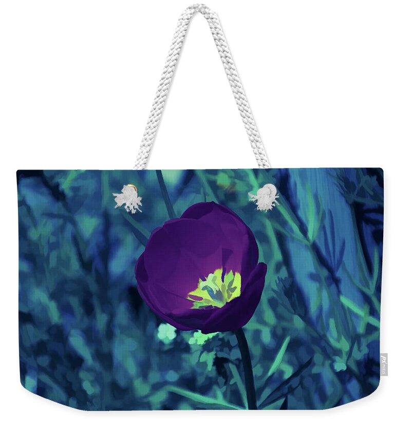 Purple Tulip Weekender Tote Bag featuring the photograph Ice Cold Tulip by Aimee L Maher ALM GALLERY