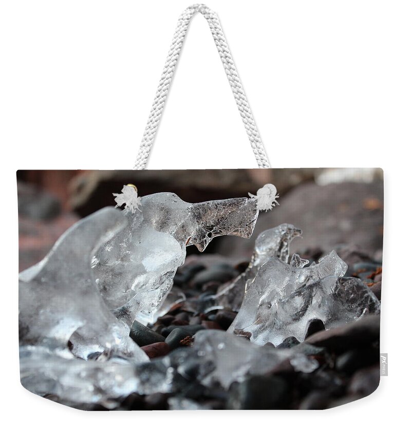 North Weekender Tote Bag featuring the photograph Ice Formations by Nicholas Miller