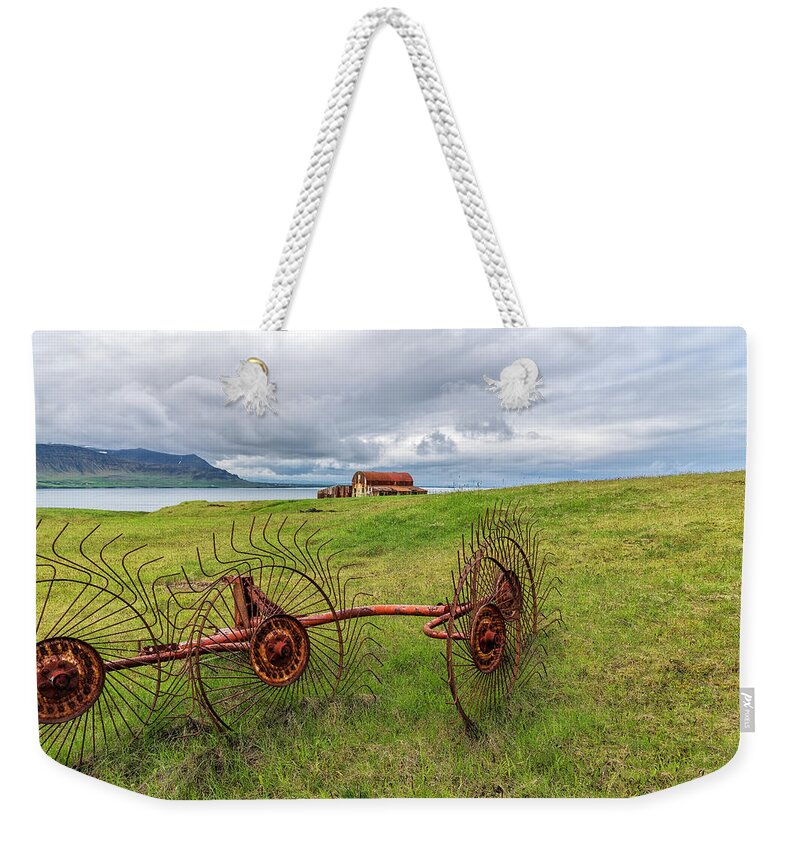Iceland Weekender Tote Bag featuring the photograph Icelandic Farm by Tom Singleton