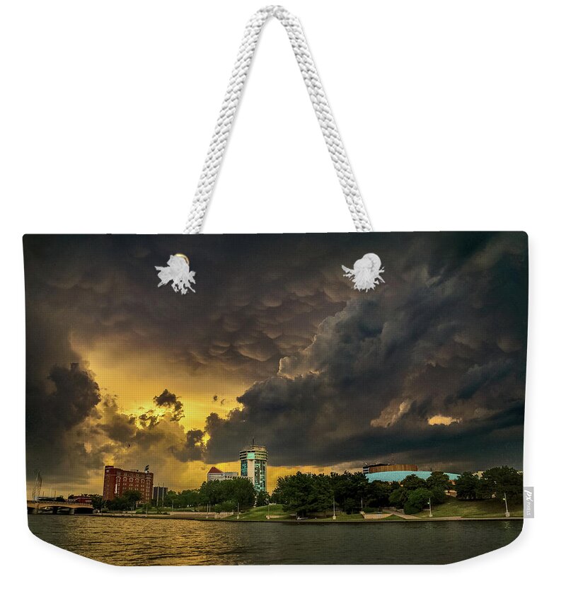 Wichita Weekender Tote Bag featuring the photograph ict Storm - High Res by Brian Duram