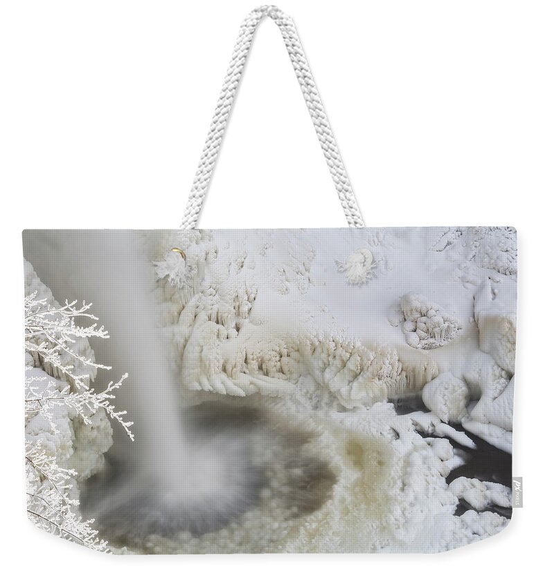 Ice Weekender Tote Bag featuring the photograph Icy Creatures Of The Mist by Angelo Marcialis
