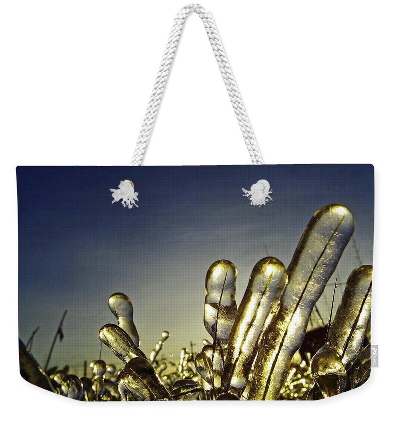 Nature Weekender Tote Bag featuring the photograph Icy Lawn by Harold Zimmer