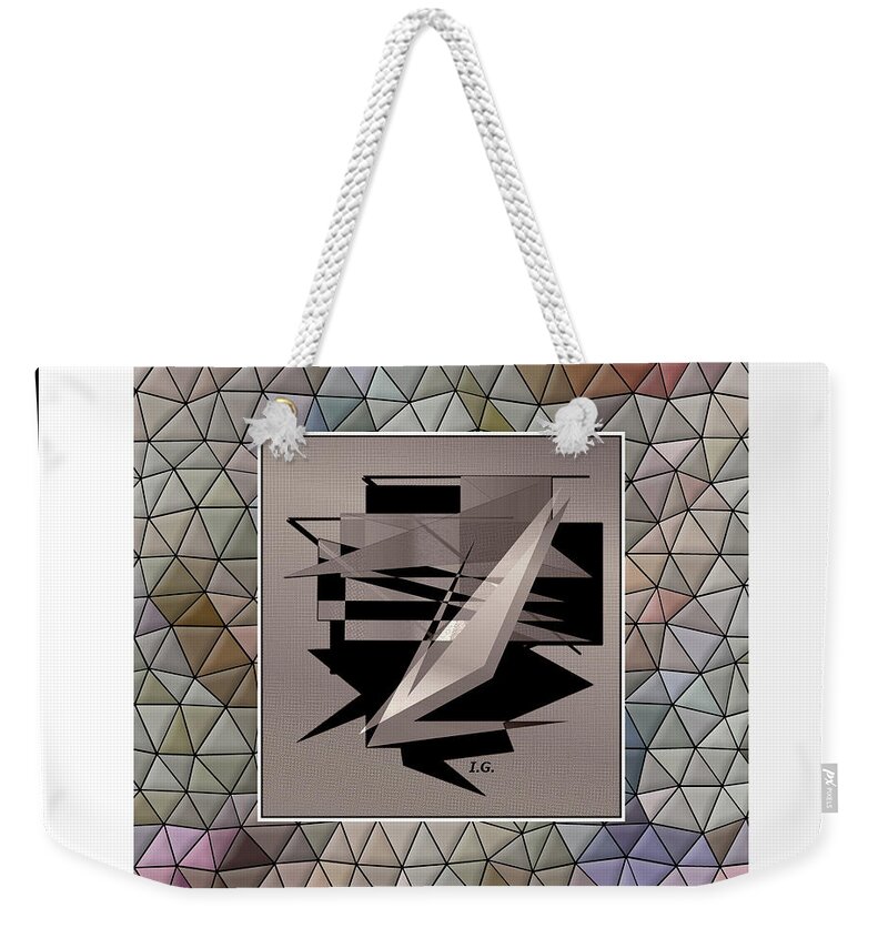 Abstract Art Weekender Tote Bag featuring the digital art Idea by Iris Gelbart