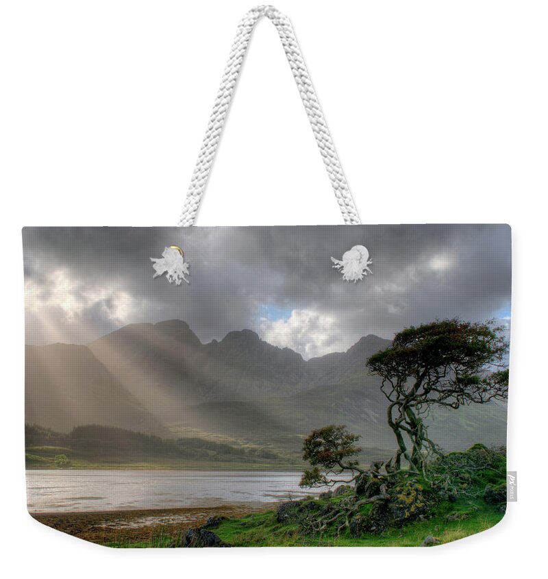 Scottish Landscapes Weekender Tote Bag featuring the photograph Nature landscape Isle of Sky Scotland by Michalakis Ppalis