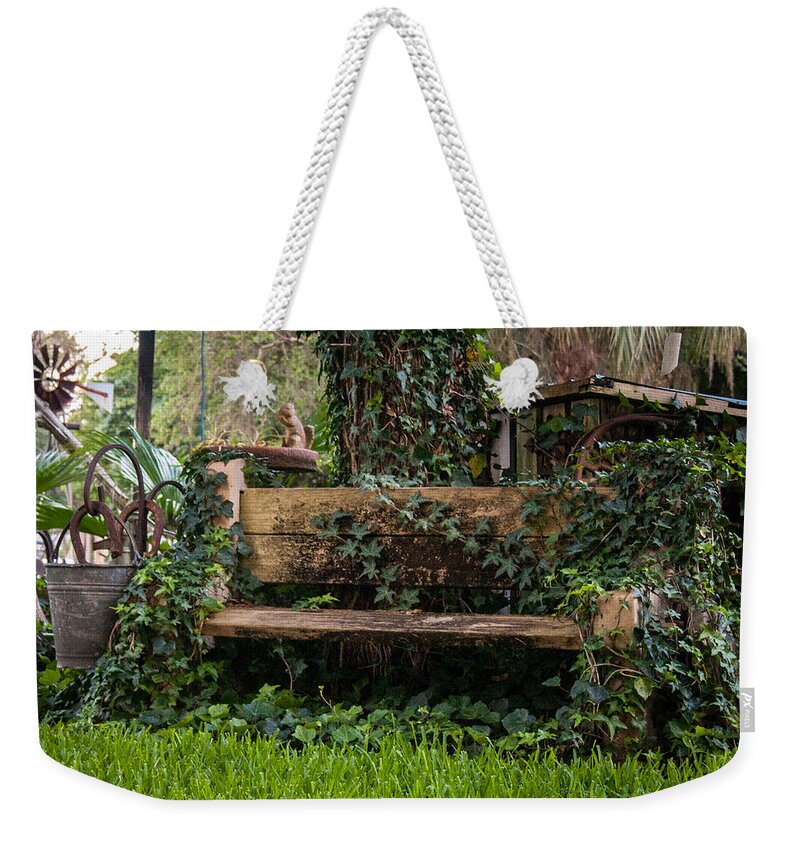 Antiques Weekender Tote Bag featuring the photograph If I Could Tell A Story by Edie Ann Mendenhall