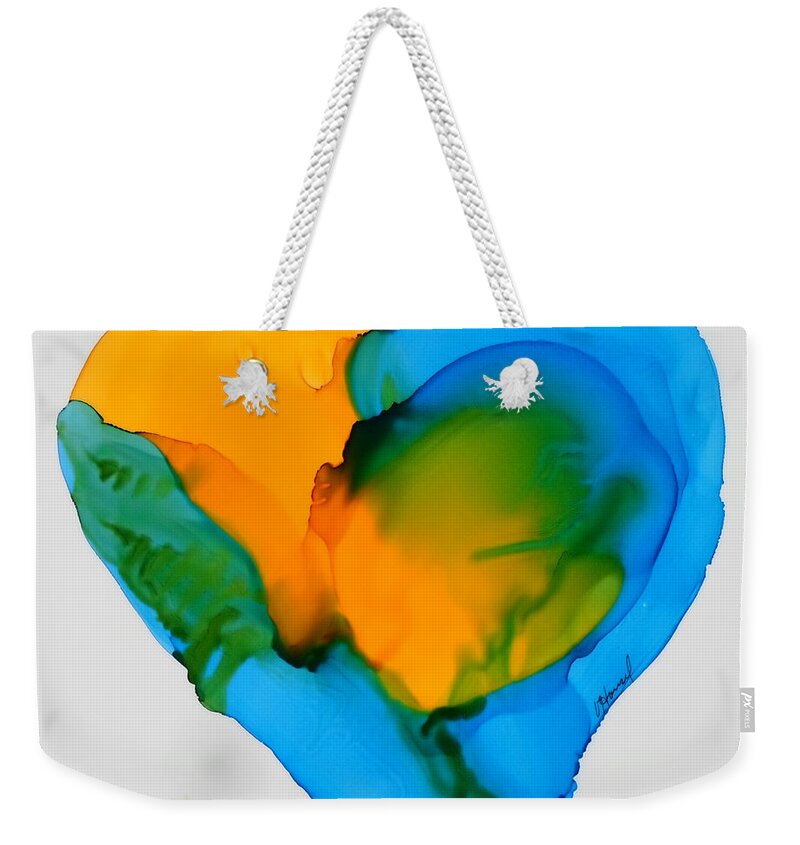 Heart Weekender Tote Bag featuring the painting If the World Would Have Heart by Vicki Housel