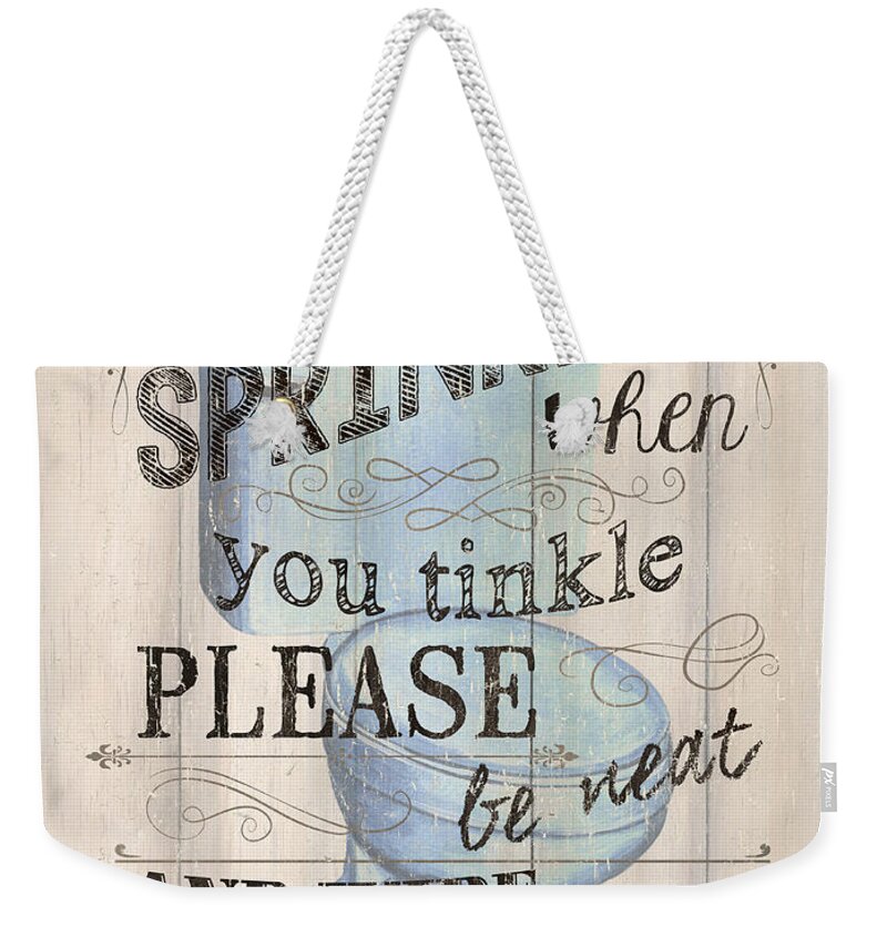 Bath Weekender Tote Bag featuring the painting If You Sprinkle by Debbie DeWitt