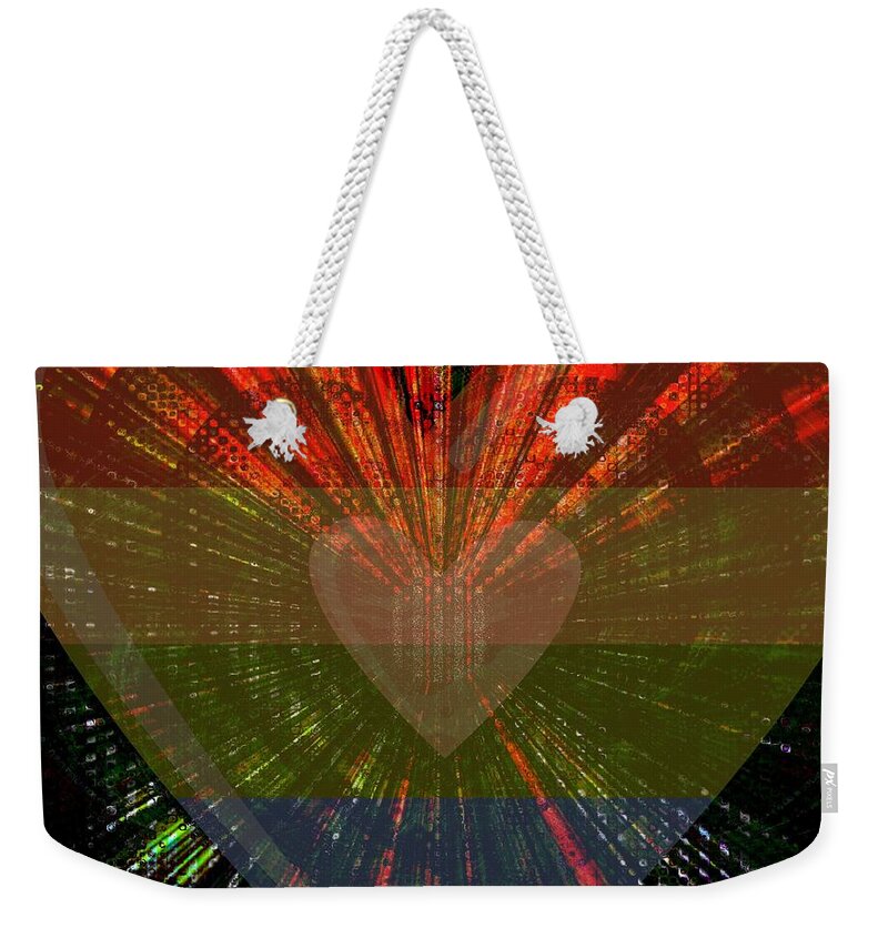 Fania Simon Weekender Tote Bag featuring the digital art Ignite My Heart by Fania Simon