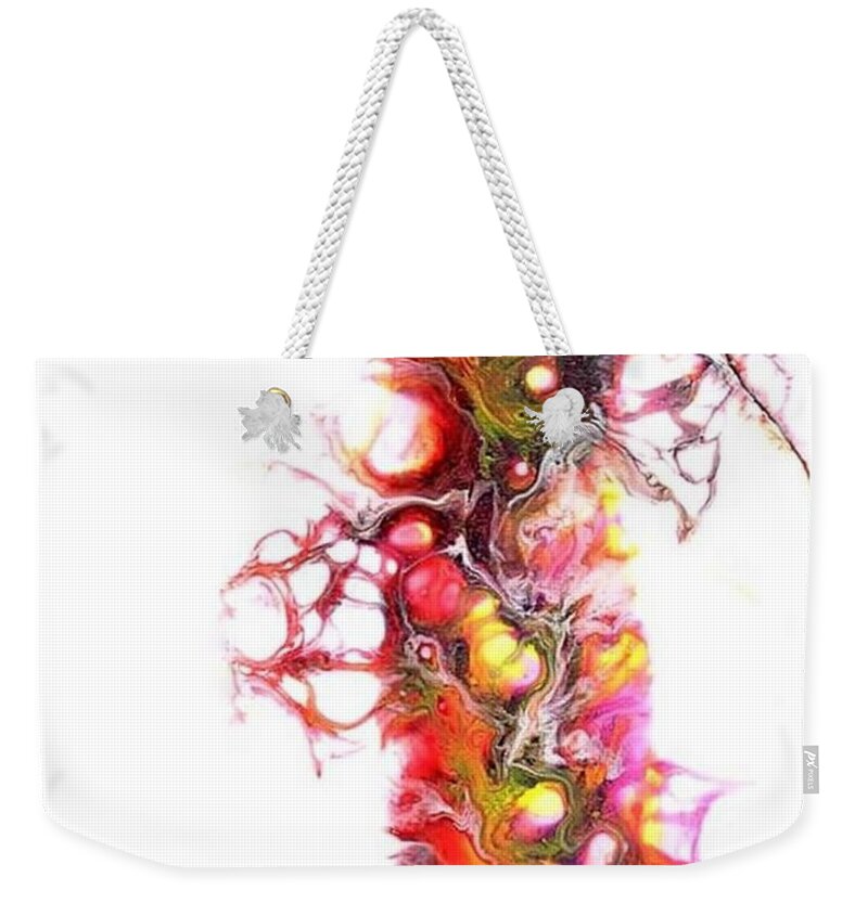 Acrylic Weekender Tote Bag featuring the painting Ignition by Daniela Easter