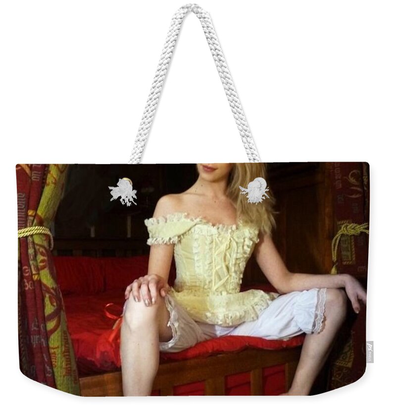 Victorian Weekender Tote Bag featuring the photograph I'll do anything for a shilling Sir by Asa Jones