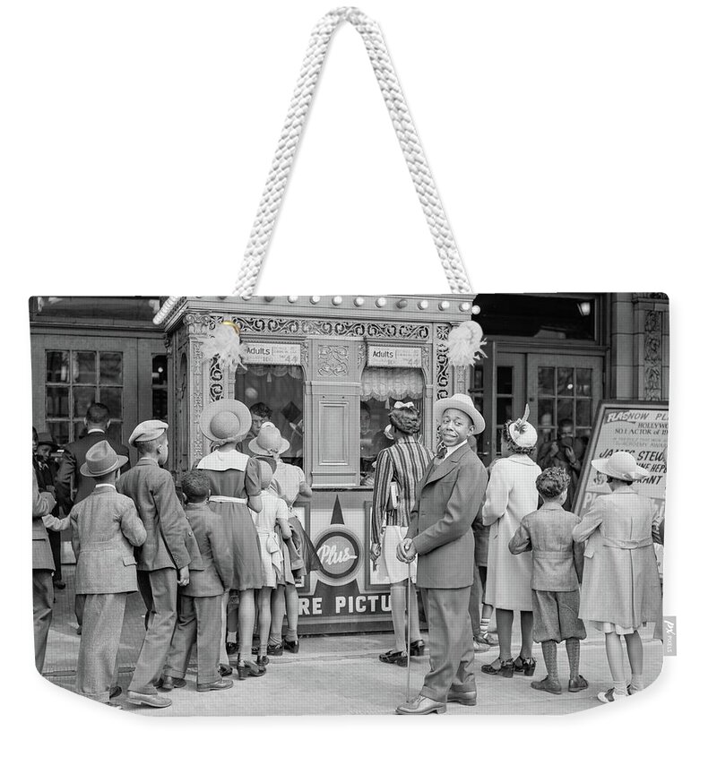 Movies Weekender Tote Bag featuring the photograph In front of a movie theater, Chicago, Illinois by Anthony Murphy