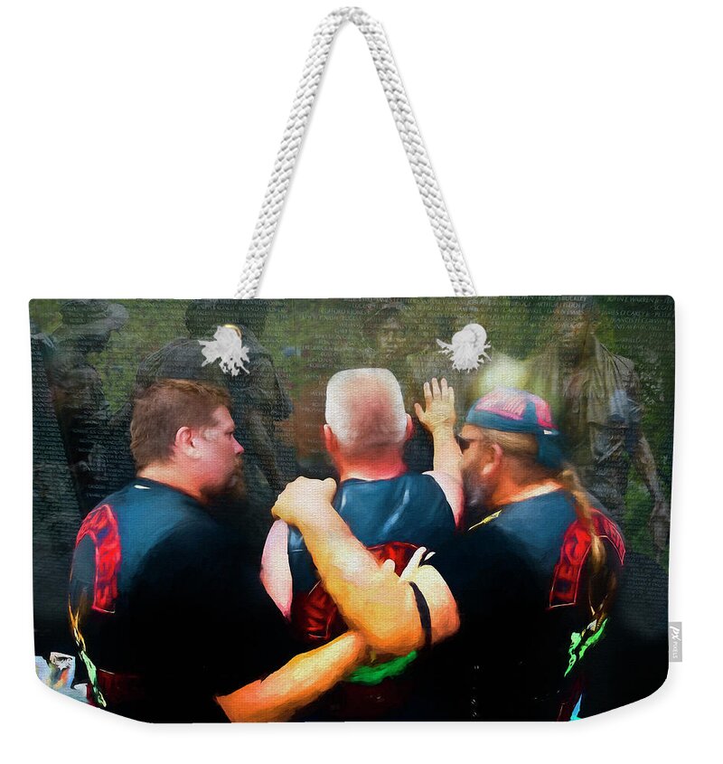 Fine Art Weekender Tote Bag featuring the digital art In Honour Of Those Who Serve by Ted Azriel