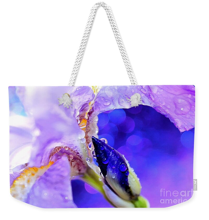 Iris Weekender Tote Bag featuring the mixed media In Living Color by Krissy Katsimbras
