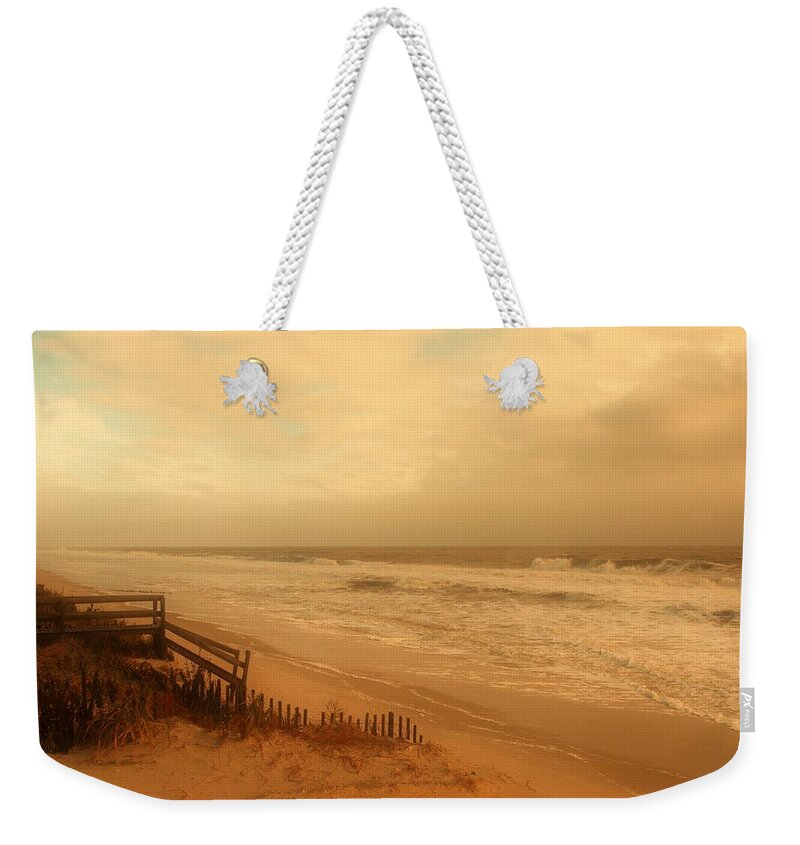 Jersey Shore Weekender Tote Bag featuring the photograph In My Dreams The Ocean Sings - Jersey Shore by Angie Tirado