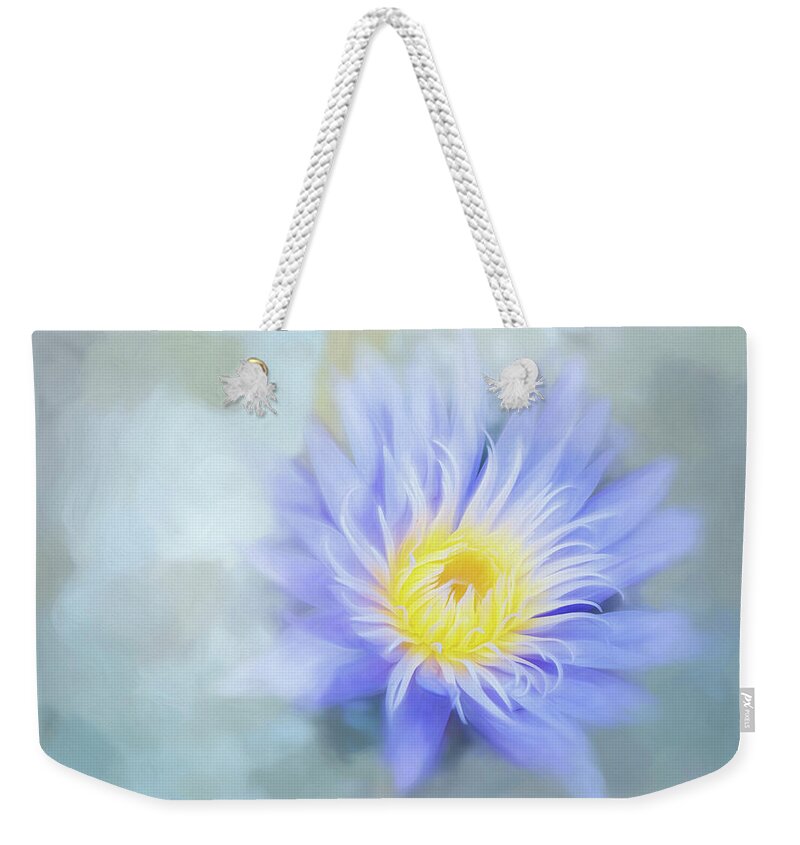 Waterlily Weekender Tote Bag featuring the photograph In My Dreams. by Usha Peddamatham