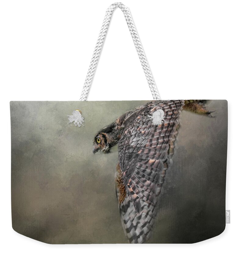 Jai Johnson Weekender Tote Bag featuring the photograph In Pursuit by Jai Johnson