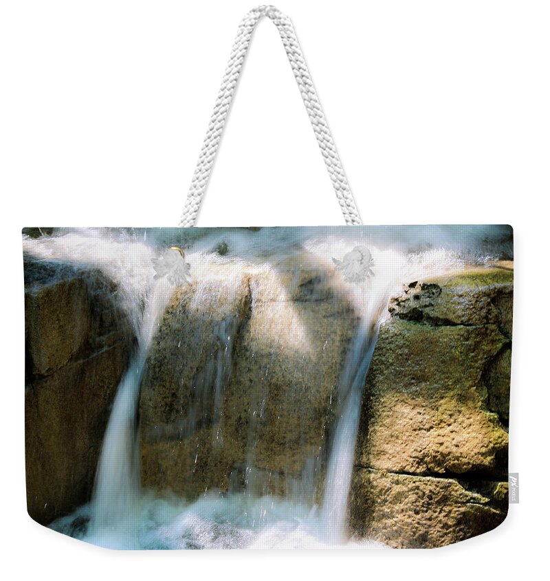Waterfall Weekender Tote Bag featuring the photograph In the Pit by Alison Frank