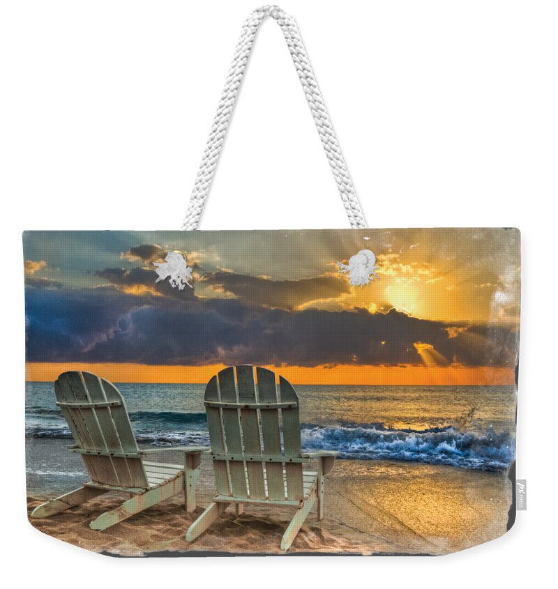 Landscapes Weekender Tote Bag featuring the photograph In the Spotlight bordered by Debra and Dave Vanderlaan