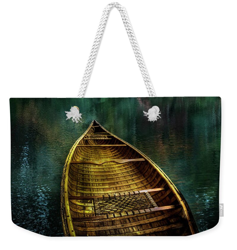 Appalachia Weekender Tote Bag featuring the photograph In the Still of the Morning by Debra and Dave Vanderlaan