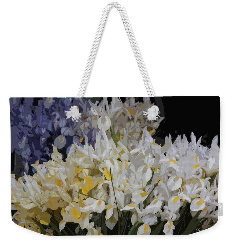 Photograph Weekender Tote Bag featuring the photograph Incredible Irises - Cutout by Suzanne Gaff