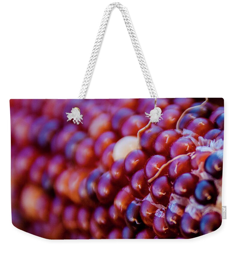 Corn Weekender Tote Bag featuring the photograph Indian Corn 2 by Andrea Anderegg