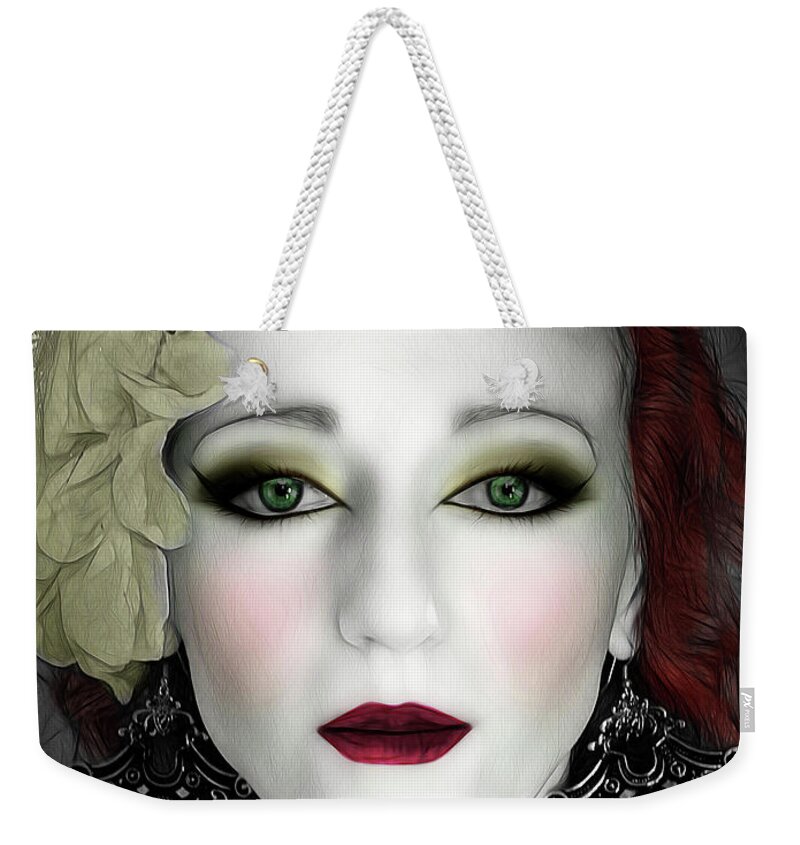 Infra Red Weekender Tote Bag featuring the photograph Indigo Heather Portrait by Jon Volden