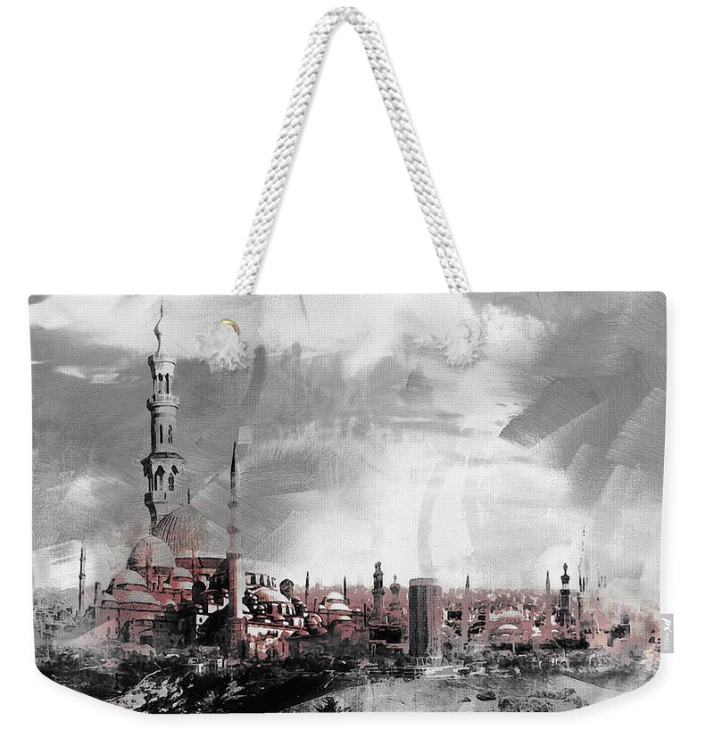 Buildings Weekender Tote Bag featuring the painting Indonesian Landscape 02a by Gull G