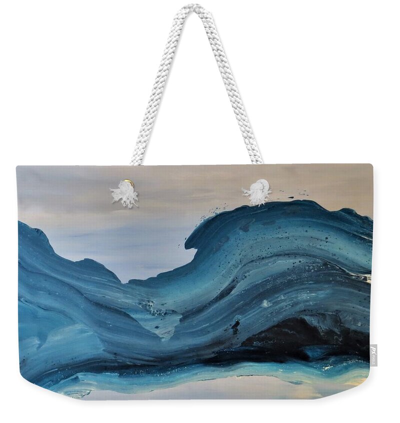 Abstract Weekender Tote Bag featuring the painting Inertia by Soraya Silvestri