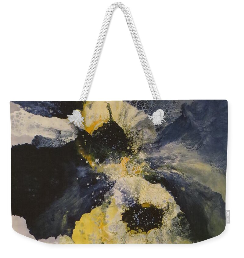 Abstract Weekender Tote Bag featuring the painting Infinite by Soraya Silvestri