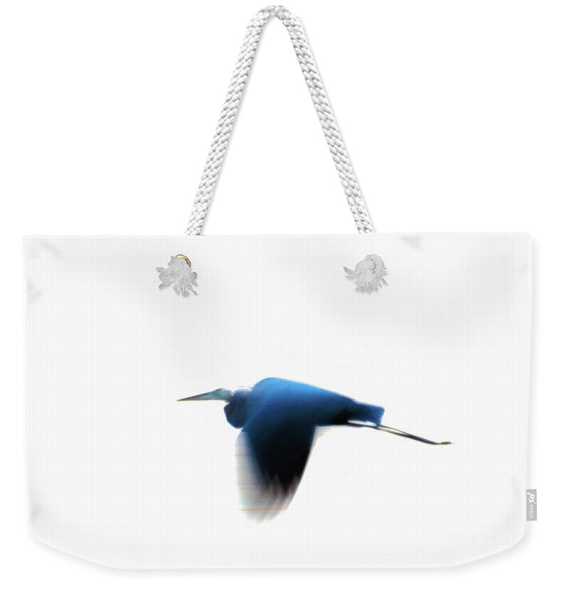 Heron Weekender Tote Bag featuring the photograph Inflight by William Norton