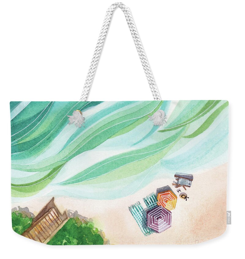 Waves Weekender Tote Bag featuring the painting Inhale, Exhale by Stephie Jones