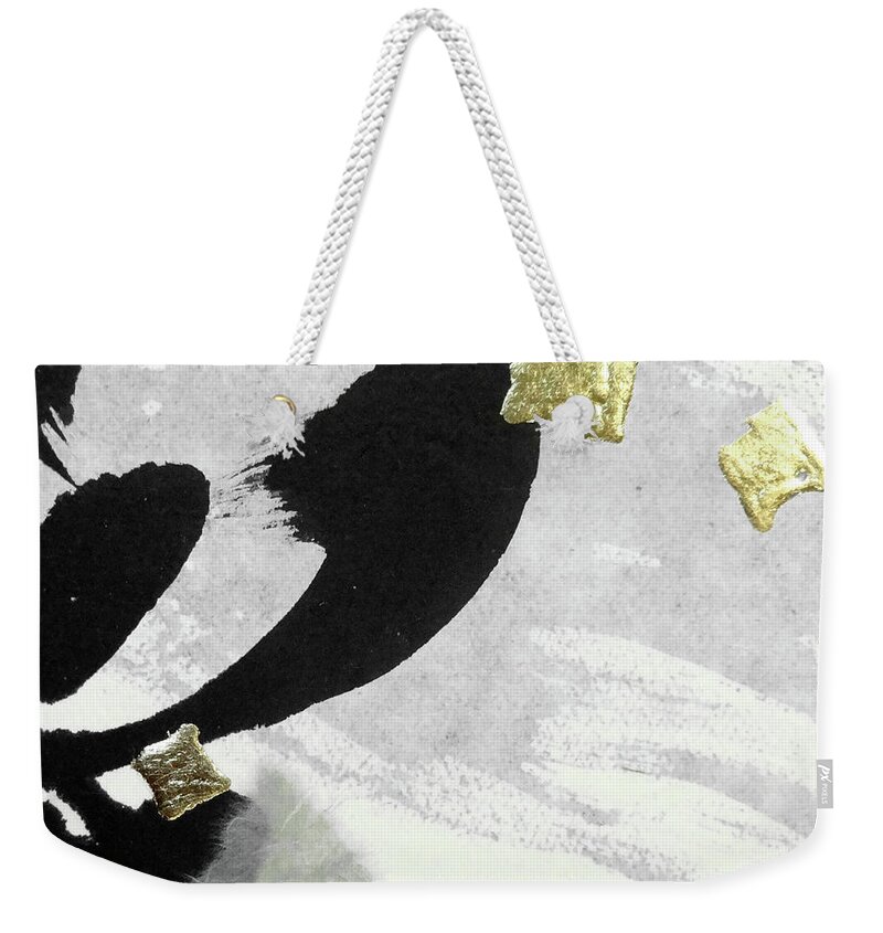 Original Watercolors Weekender Tote Bag featuring the painting Ink Collage 2 by Chris Paschke
