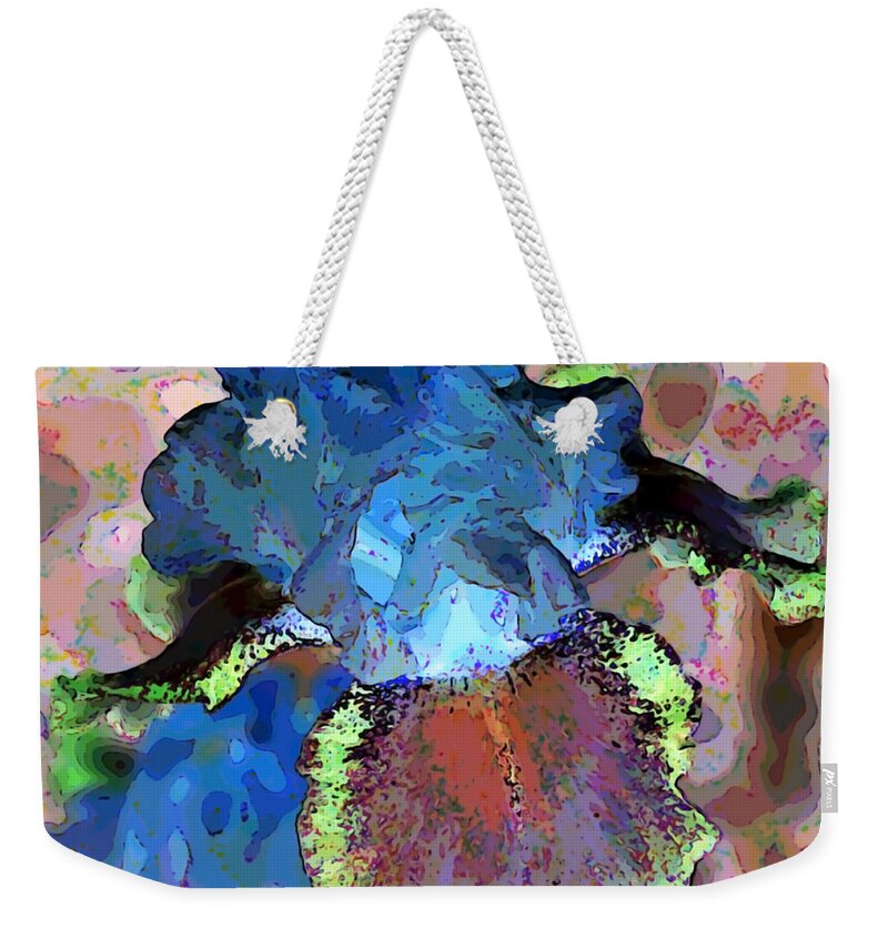 Iris Weekender Tote Bag featuring the photograph Inner Iris by Angelina Tamez
