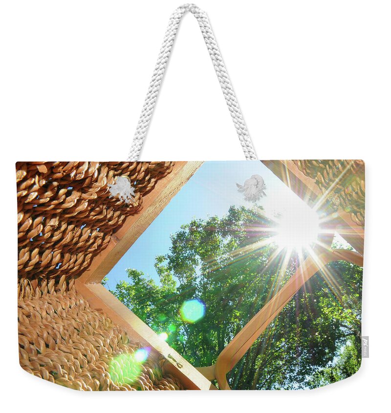 Picnic Weekender Tote Bag featuring the photograph Inside the Picnic basket by Ted Keller