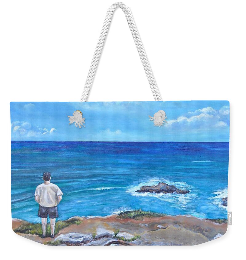 Landscape Weekender Tote Bag featuring the painting Insignificance by Melissa Torres