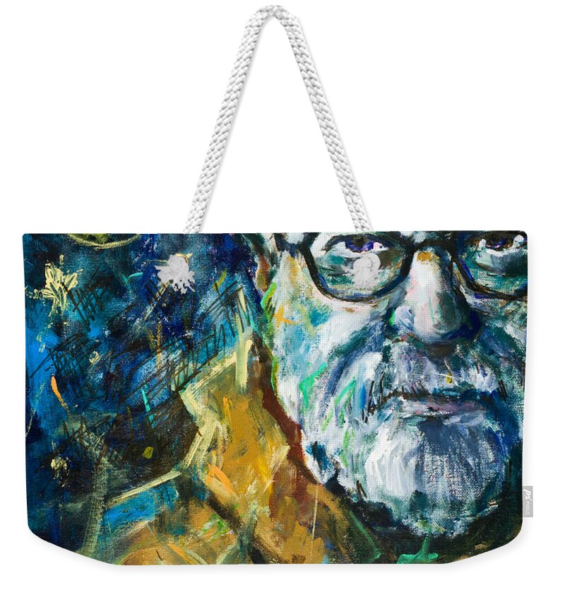 Portrait Weekender Tote Bag featuring the painting Insomnia by Maxim Komissarchik