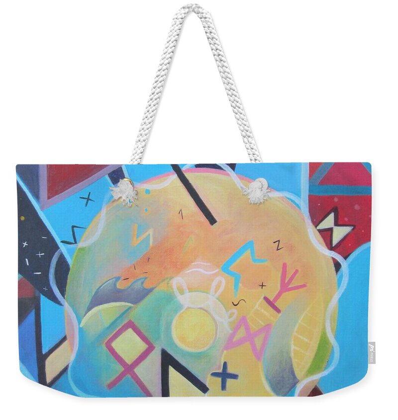 Nordic Weekender Tote Bag featuring the painting Inspired by Helena Tiainen
