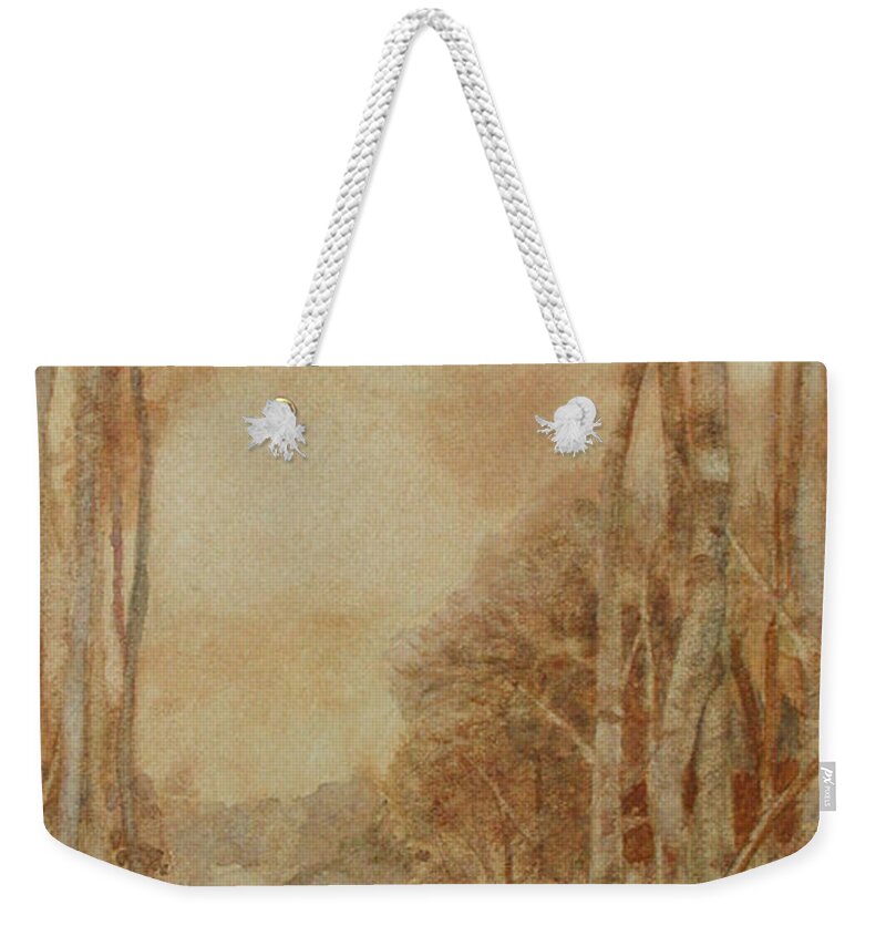 Traveler Weekender Tote Bag featuring the painting Interior Landscape 8 by David Ladmore