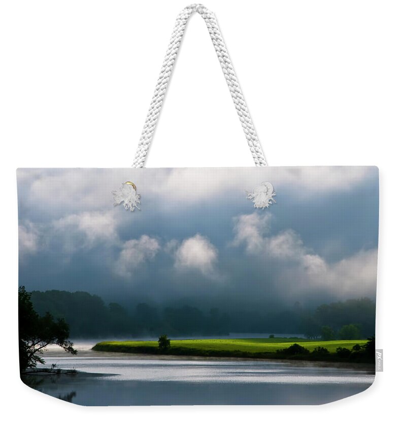 Connecticut River Weekender Tote Bag featuring the photograph Interlude by Jeff Cooper