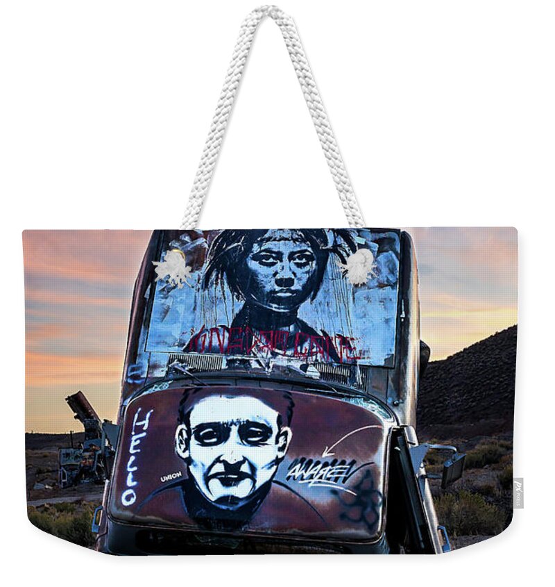 2017 Weekender Tote Bag featuring the photograph International Car Forest of the Last Church 1 by James Sage
