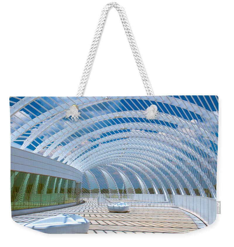 Florida Poly Tech University Weekender Tote Bag featuring the photograph Intersecting Lines - Pastels by Sue Karski