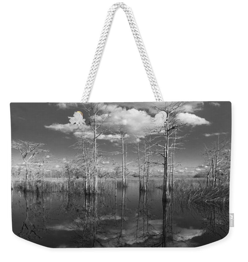 Black Weekender Tote Bag featuring the photograph Into The Everglades by Debra and Dave Vanderlaan