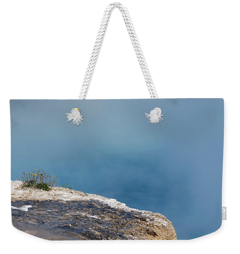 Yellowstone Weekender Tote Bag featuring the photograph Into the Mist by Laurel Powell