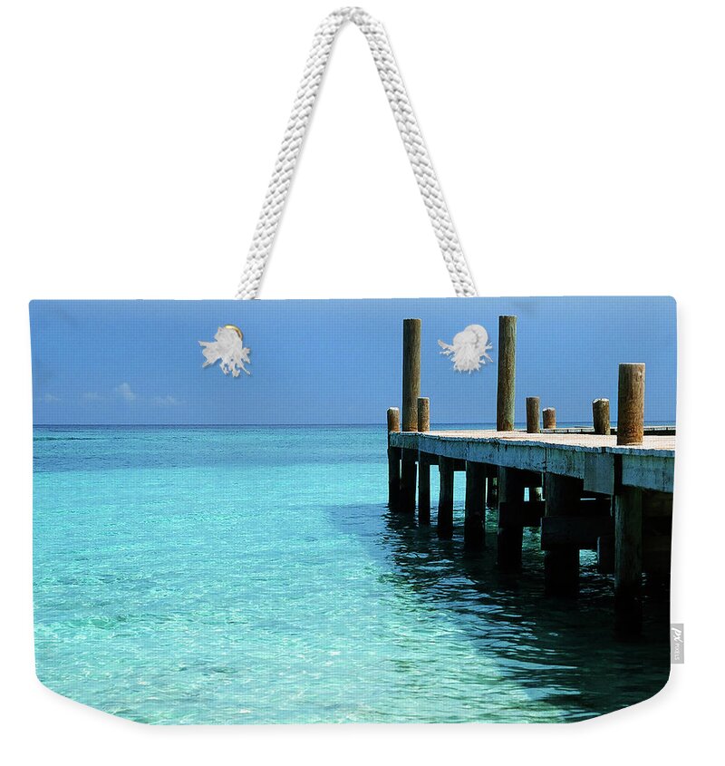 Dick Weekender Tote Bag featuring the photograph Inviting Dock by Ted Keller
