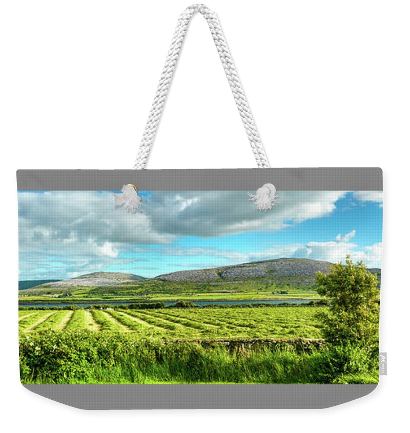 Ireland Weekender Tote Bag featuring the photograph Ireland - Burren Panorama by Juergen Klust