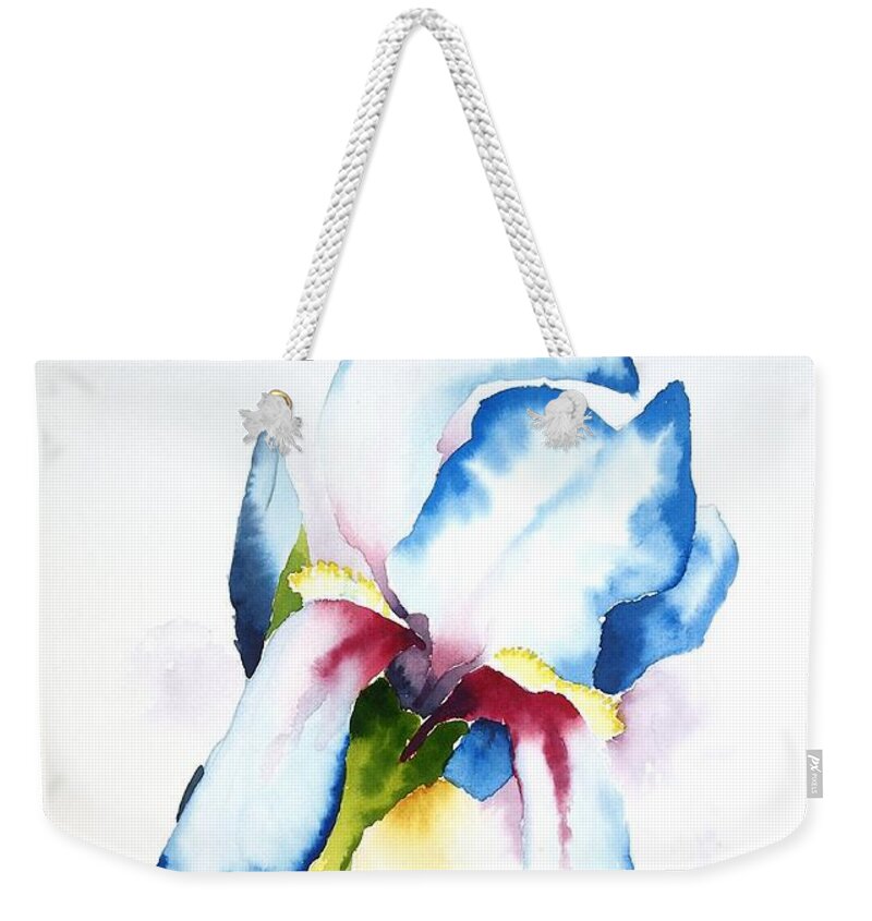 Iris Weekender Tote Bag featuring the painting Iris II by Richard Rooker
