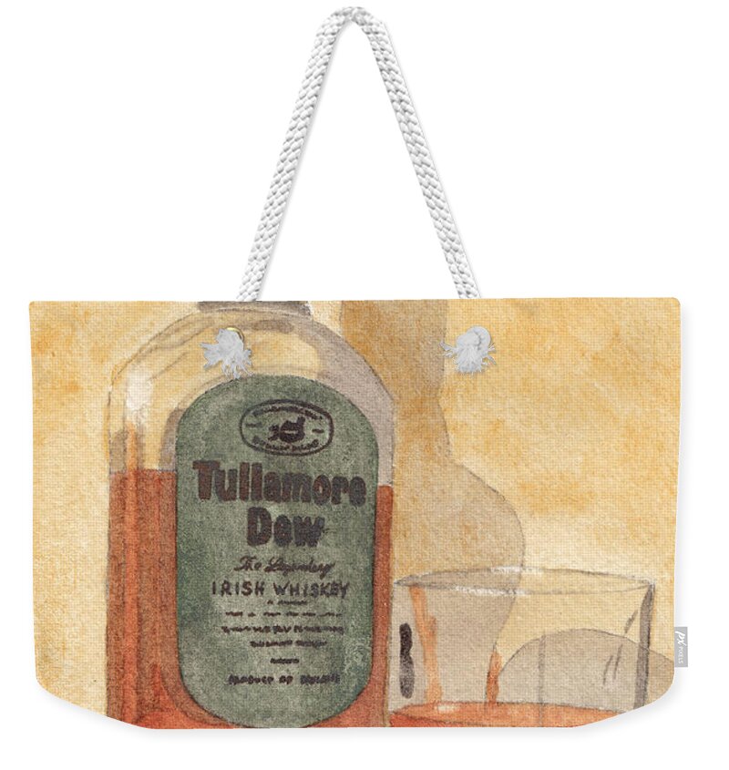 Irish Weekender Tote Bag featuring the painting Irish Whiskey by Ken Powers