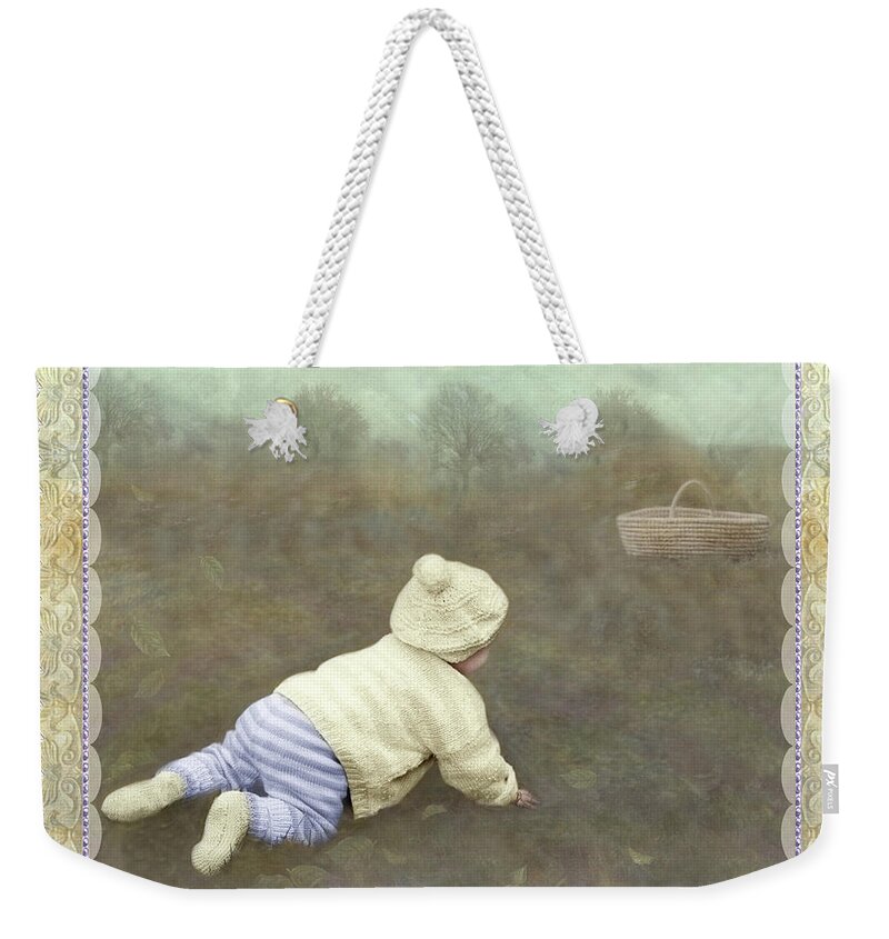  Weekender Tote Bag featuring the photograph Is Bunny In The Basket? by Adele Aron Greenspun