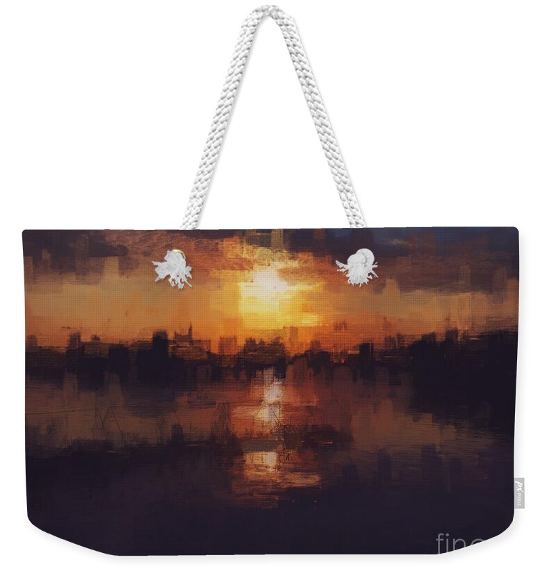 1000 Views Weekender Tote Bag featuring the photograph Island in the City by Jenny Revitz Soper
